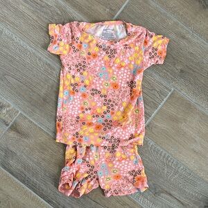 POSH PEANUT Pajama Short Set, Girls, Pink Floral